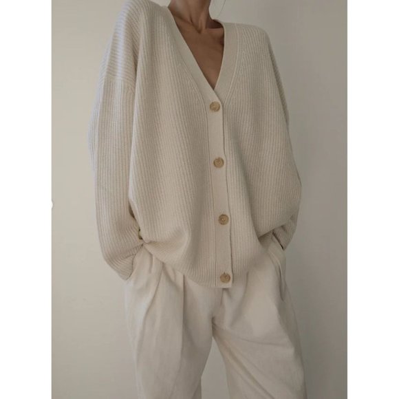 Jenni Kayne Cashmere Cocoon Cardigan in Ivory - Picture 12 of 13